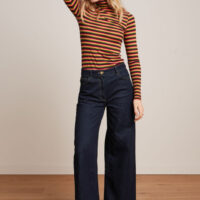 Rollneck Top Mimmi Stripe front