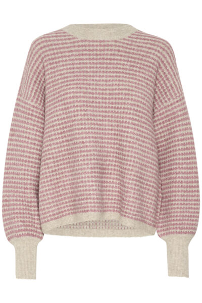 KAellery Feather Gray/ Rose Knit Pullover item front