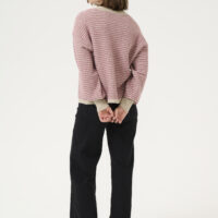KAellery Feather Gray/ Rose Knit Pullover back