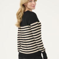 KAlizza Black/Feather Gray Stripe Pullover back