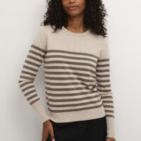 KAlizza Gray/Brown Stripe Pullover front