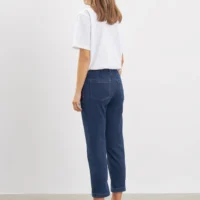 Piper Dark Denim Crop Pant back