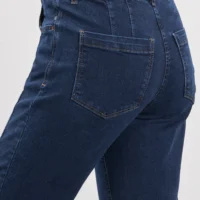 Piper Dark Denim Crop Pant butt