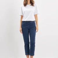 Piper Dark Denim Crop Pant front