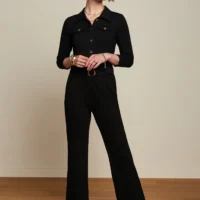 Alexa Black Jumpsuit Uni Rodeo front