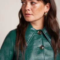 Anais Coat Shine collar