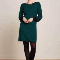 Audrey Antique Green Dress Teddy front