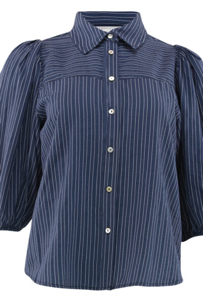 Alicia Navy Stripe Shirt item front