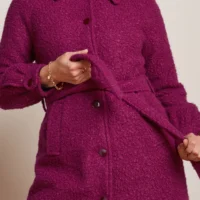 Rachel Fuchsia Puff Coat Memphis belt