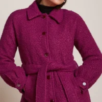 Rachel Fuchsia Puff Coat Memphis closeup