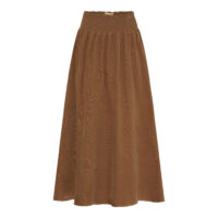 MdcFrancoise Dark Camel Skirt front