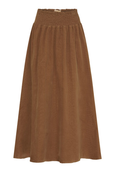 MdcFrancoise Dark Camel Skirt front