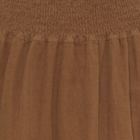MdcFrancoise Dark Camel Skirt closeup