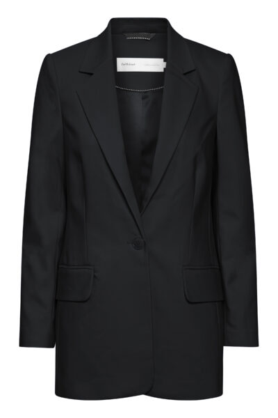 ZellaIW Black Long Blazer item front