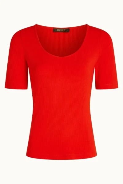 Carice Spicy Orange Top Uni Rib item