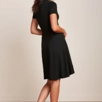Emmy Black Dress Viscose Classic back
