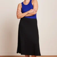 Juno Black Skirt Milano Crepe front