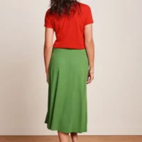 Juno Jade Green Skirt Milano Crepe back