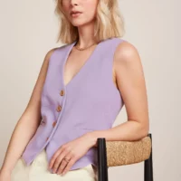 Bianca Iris Purple Gilet Folly