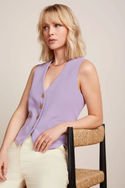 Bianca Iris Purple Gilet Folly