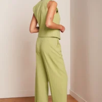 Bianca Pistache Yellow Gilet Folly back