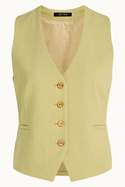 Bianca Pistache Yellow Gilet Folly item