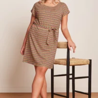 Aria Tunic Dress Beebop Stripe front