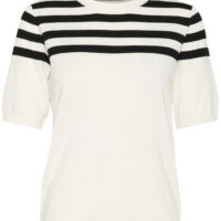 KAlizza Chalk/ Black Half Stripe Pullover item front