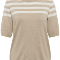 KAlizza Feather Gray/ Chalk Half Stripe Pullover item front