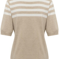 KAlizza Feather Gray/ Chalk Half Stripe Pullover item back