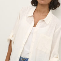 KApauline Chalk Shirt Dress closeup
