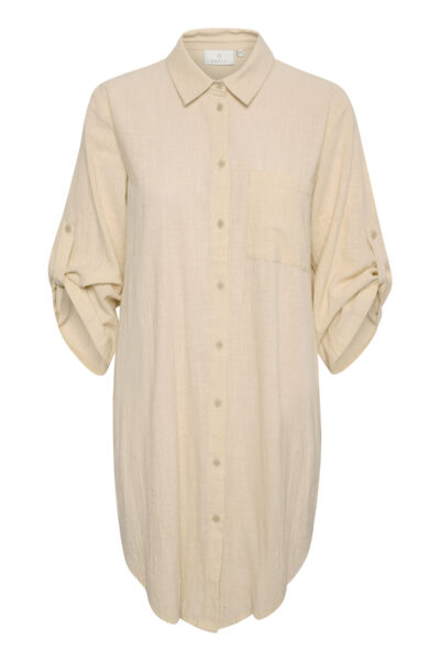 KApauline Feather Gray Shirt Dress item front