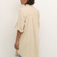 KApauline Feather Gray Shirt Dress back