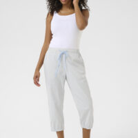 KAnaya Blue Striped Capri Pants front