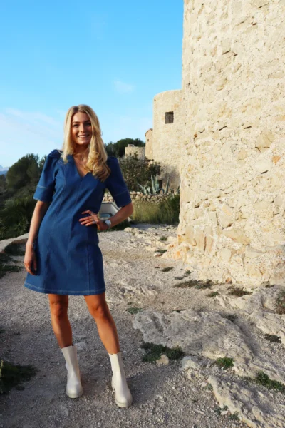 Asta Blue Denim Dress
