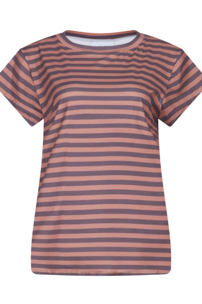 Alma Brown Stripe Top item front