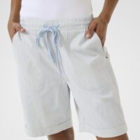 KAnaya Blue Striped Shorts closeup