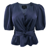 Tiki Twist Navy Blouse item front