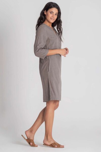 Ella Taupe Dress side