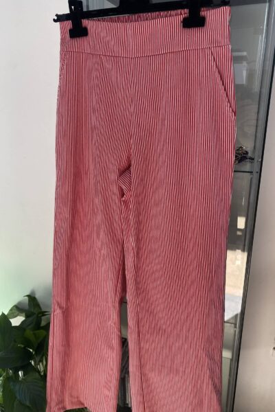 Victoria Red/White Pinstripe Pant